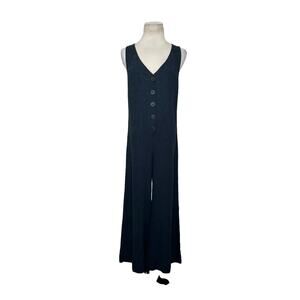 Rachel Pally black linen sleeveless jumpsuit size Small